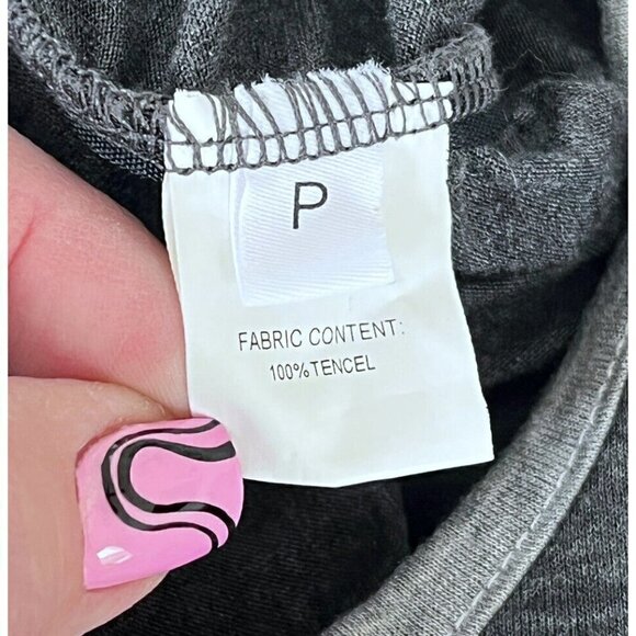 DEREK LAM 10 CROSBY Two Tone Gray Long Sleeve Ruched Sides Tee Shirt Dress Sz S - Picture 5 of 7